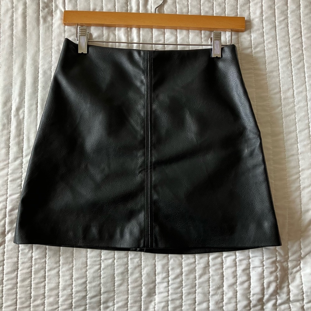 Black Leather Mini Skirt